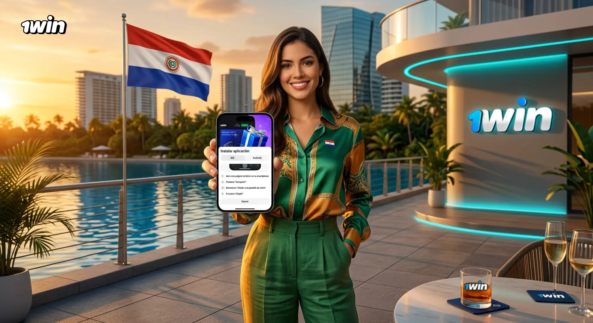 Notificación de 200 1win Points por instalar la app